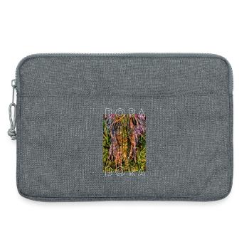 Feuilles des plantes néon tropicales - Sacoche pour ordinateur portable 13 pouces - gris chiné - Devant