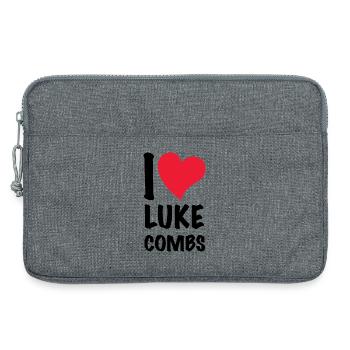J’adore Luke Combs - Sacoche pour ordinateur portable 13 pouces - gris chiné - Devant