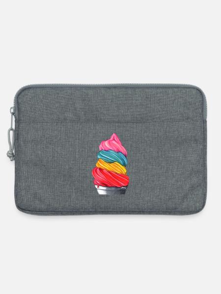 Regenbogen-Eiscremestapel - Laptoptasche 13" - Grau meliert