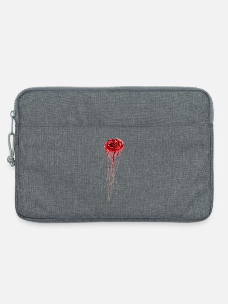 Edles Rose Wasserfarbe Aquarellfarbe von Yana Cat - Laptoptasche 13" - Grau meliert