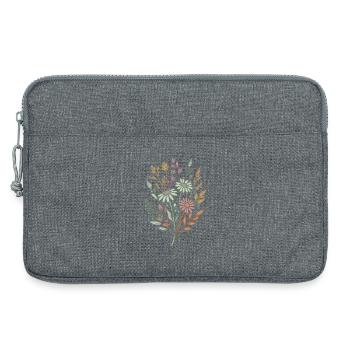 Wildflower Bouquet Tee - Laptop bag 13" - heather grey - Front