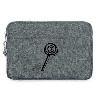Lolli Lutscher Design klassisch - Laptoptasche 13" - Grau meliert - Vorne