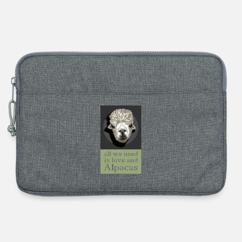 lustig Alpaka Lama Sprüche Comic Cartoon Symbol - Laptoptasche 13" - Grau meliert