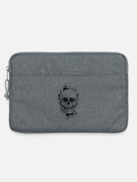 Schädel - Laptoptasche 13" - Grau meliert