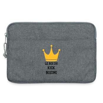 Kickboxing / Kick-Boxeur / Kick Boxing / - Sacoche pour ordinateur portable 13 pouces - gris chiné - Devant