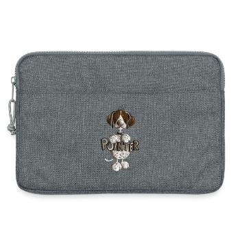 Knuffiger Deutsch Kurzhaar - Laptoptasche 13" - Grau meliert - Vorne