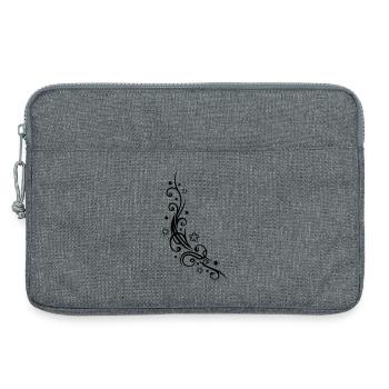 Tribal Tattoo ornament with stars. - Laptop bag 13" - heather grey - Front