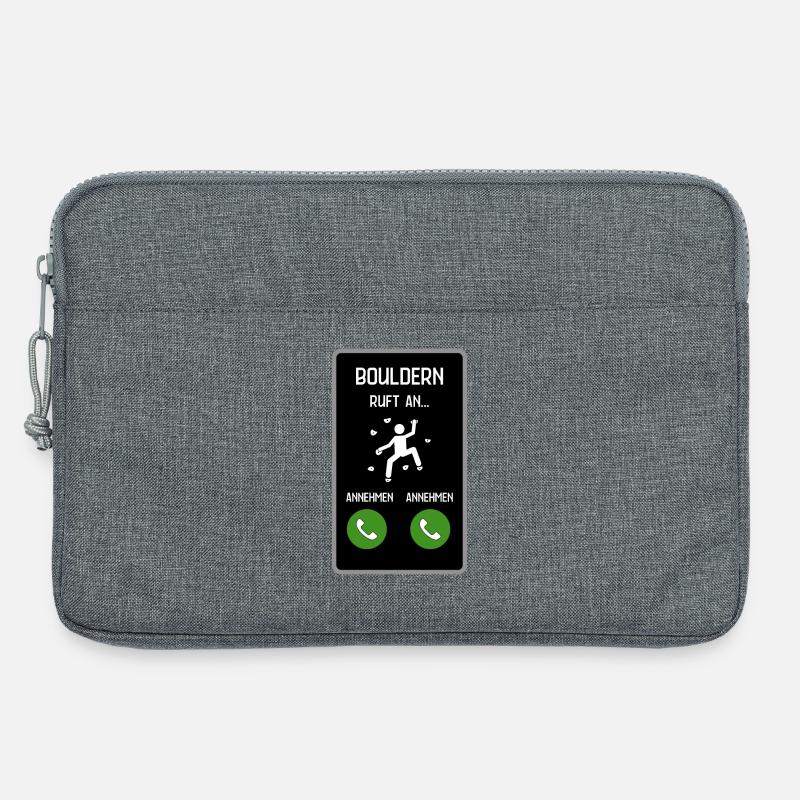 Bouldern ruft an - Laptoptasche 13" - Grau meliert
