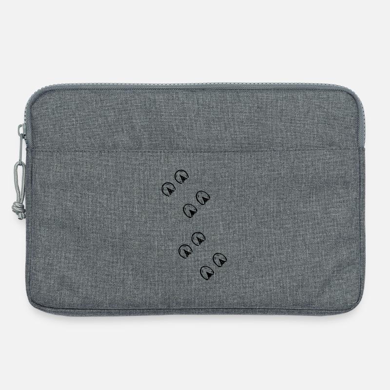Hufabdrücke Pferdehuf - Laptoptasche 13" - Grau meliert