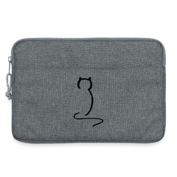 Cat - Laptop bag 13" - heather grey - Front