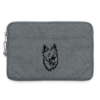Harzer Fuchs Kopf - Laptoptasche 13" - Grau meliert - Vorne