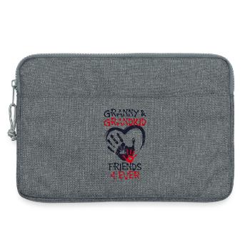 Grandchild Grandmother Grandma Statement Senior - Laptop bag 13" - heather grey - Front