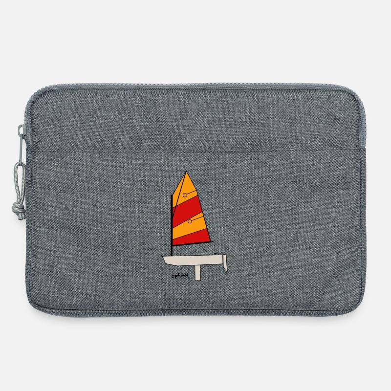 Optimist Segelboot - Laptoptasche 13" - Grau meliert