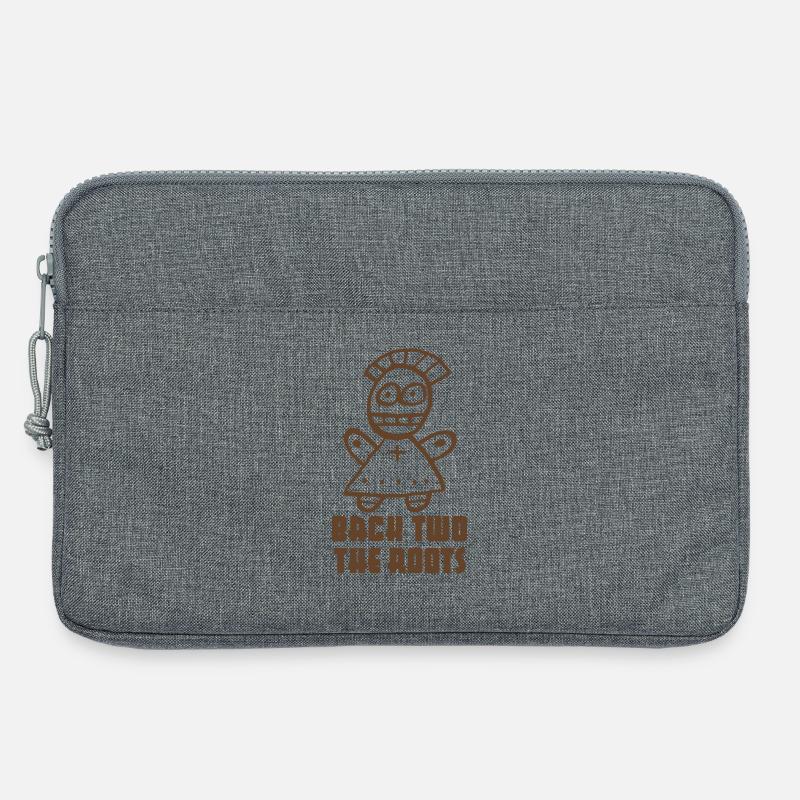 "Back two the Roots" Voodoo Doll - Laptop bag 13" - heather grey
