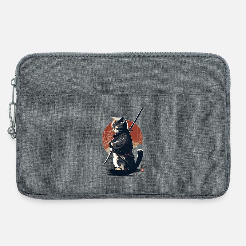Kawaii Neko Samurai : Katzen-Samurai - Laptoptasche 13" - Grau meliert