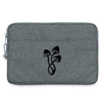 Black mushroom trio - Laptop bag 13" - heather grey - Front
