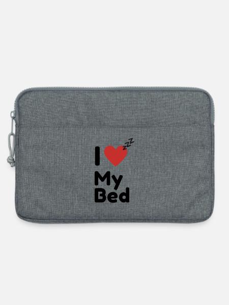 Herzruhe Schlafendes Herz - Laptoptasche 13" - Grau meliert
