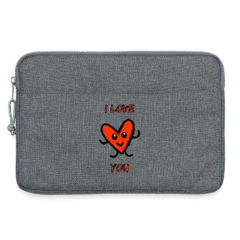 LOVE. COUPLE. JUST MARRIED. Bachelorette party. VALENTINE'S DAY. - Laptop bag 13" - heather grey - Front