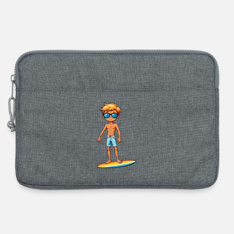 Cooler junger Surfer Dude Boy - Laptoptasche 13" - Grau meliert