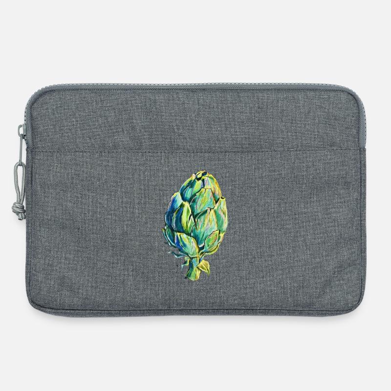 Artischocke solo - Laptoptasche 13" - Grau meliert
