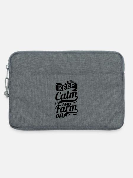 Bauer Spruch - Laptoptasche 13" - Grau meliert