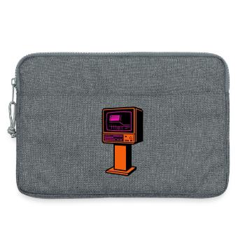 Retro Future TV - Laptop bag 13" - heather grey - Front