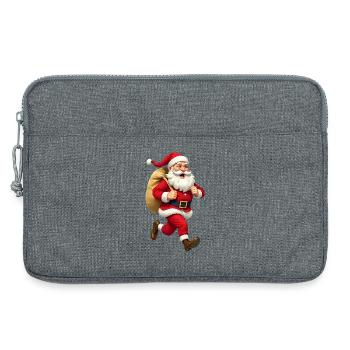Weihnachtsmann läuft - Laptoptasche 13" - Grau meliert - Vorne