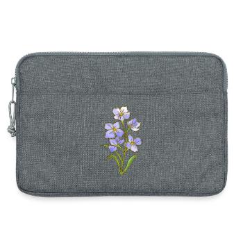 Fleur - Sacoche pour ordinateur portable 13 pouces - gris chiné - Devant