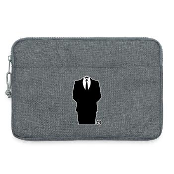 Anon Suit – Déclaration collective d’un hacker anonyme - Sacoche pour ordinateur portable 13 pouces - gris chiné - Devant