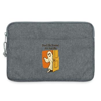 Don't Be Scared It's Just Me Ghost Halloween - Laptop bag 13" - heather grey - Front
