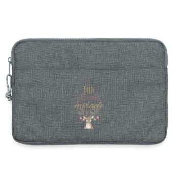 Petit Noël Miracle Cerf Noël - Sacoche pour ordinateur portable 13 pouces - gris chiné - Devant