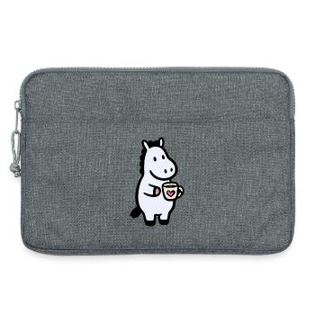 HerzHippo Coffee Companion - Sacoche pour ordinateur portable 13 pouces - gris chiné - Devant