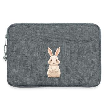 Süßer Hase Cartoon Illustration - Laptoptasche 13" - Grau meliert - Vorne