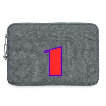 1. 1 AN. 1er ANNIVERSAIRE. ANNIVERSAIRE 1 AN - Sacoche pour ordinateur portable 13 pouces - gris chiné - Devant