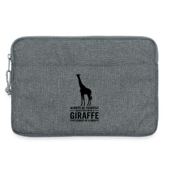Giraffe Sprüche Giraffe Lustiges Giraffe Geschenk  - Laptoptasche 13" - Grau meliert - Vorne