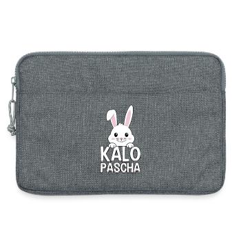 Kalo Pascha Lapin de Pâques grec orthodoxe - Sacoche pour ordinateur portable 13 pouces - gris chiné - Devant