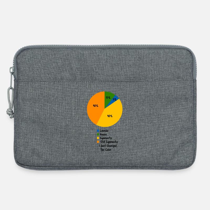 Lustige Turnroutine Tortendiagramm-Humor - Laptoptasche 13" - Grau meliert