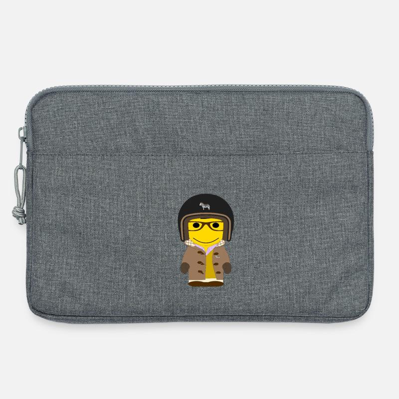 GEEKLEY Biker Dufflecoat Senf - Laptoptasche 13" - Grau meliert