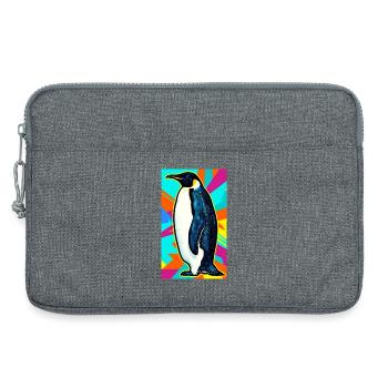 pingouin - Sacoche pour ordinateur portable 13 pouces - gris chiné - Devant