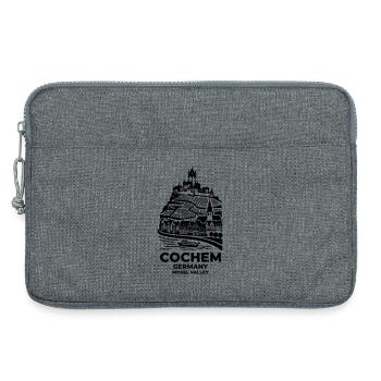 Cochem Silhouette Rhein Mosel - Laptoptasche 13" - Grau meliert - Vorne