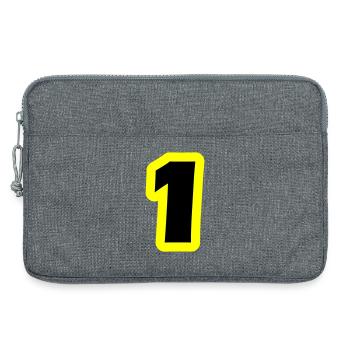 1 Symbole numérique - Sacoche pour ordinateur portable 13 pouces - gris chiné - Devant