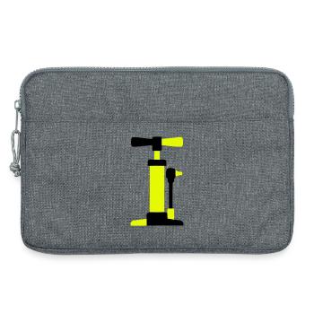 Graphique de pompe à air pour vélo - Sacoche pour ordinateur portable 13 pouces - gris chiné - Devant