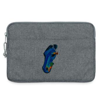 Oil Paints Horse - Laptop bag 13" - heather grey - Front