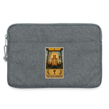 Opérateur de grue | Tarot de grue sur le chantier - Sacoche pour ordinateur portable 13 pouces - gris chiné - Devant