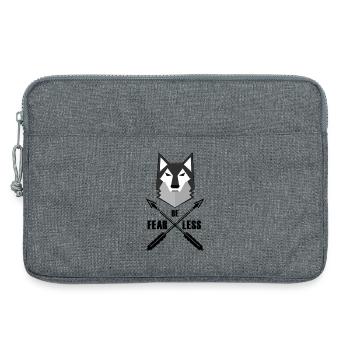 Be Fearless Wolf and Arrows - Laptoptasche 13" - Grau meliert - Vorne