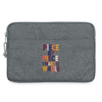 Frieden Stück für Stück Flickwerk - Laptoptasche 13" - Grau meliert - Vorne