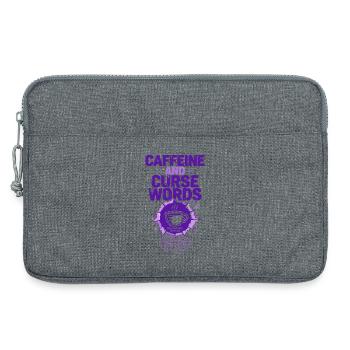 Caffeine and Curse Words - Laptoptasche 13" - Grau meliert - Vorne