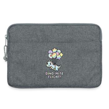 Dino-Mite Flug: Regenbogenballons - Laptoptasche 13" - Grau meliert - Vorne