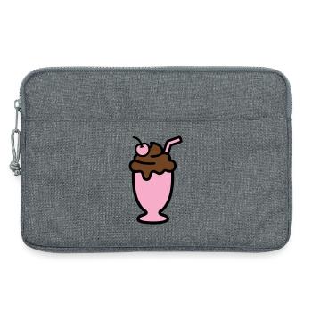 Milchshake Eiscreme Icon - Laptop bag 13" - heather grey - Front