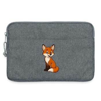 Dessin animé câlin de Fox - Sacoche pour ordinateur portable 13 pouces - gris chiné - Devant